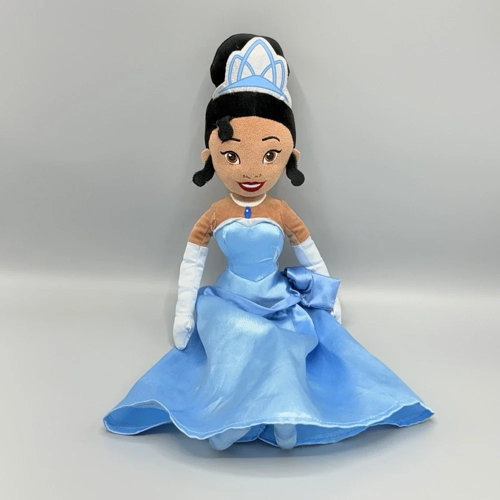 Disney Store Tiana Princess And The Frog Blue Dress Stuffed Plush Doll Toy